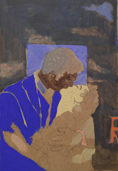 Baiser III - 21x30 - tempera